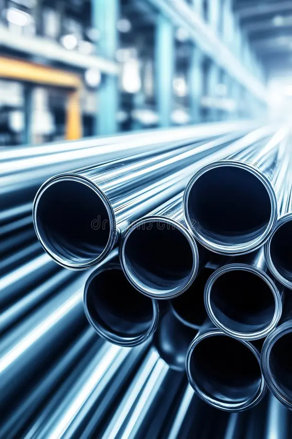 stack new stainless pipes industrial warehouse steel making factory stack new stainless pipes industrial warehouse 373687345